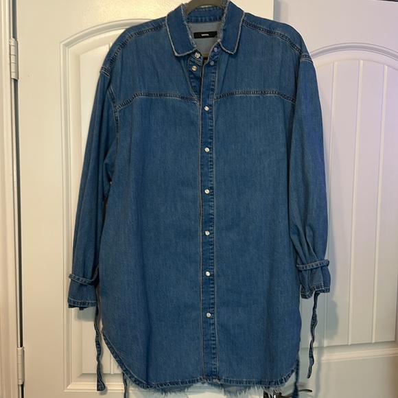 DIESEL SNAP BUTTON DENIM DE-LIFY MINI DRESS EUC - Picture 12 of 12